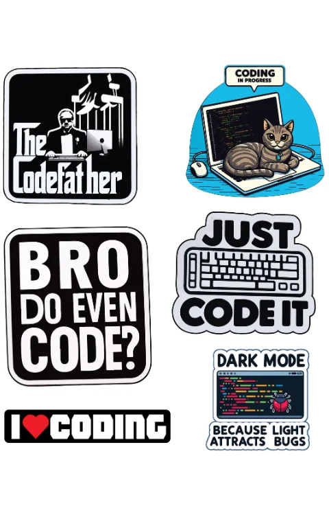 Programmer & Developer Packet Sticker | Made In Premium Gloss Vinyl With FPF(Fade Protection Film), Water Proof, Precut Sticker, Pack Of 1